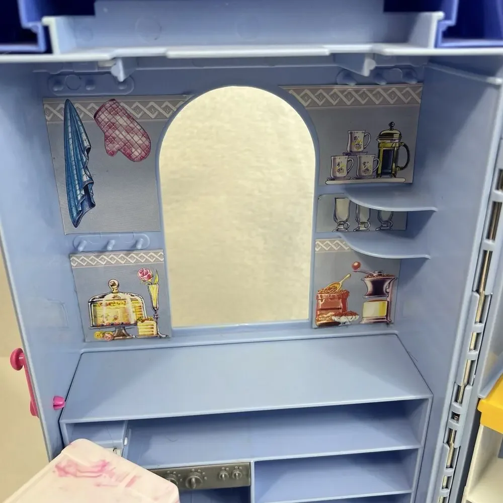 Vintage Barbie Doll Bake Shop Cafe Playset‎ Patio Table Chairs Accessories
